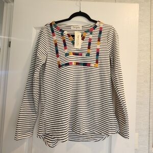 Impressions Striped Multicolor Top Size M BNWT